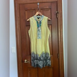 Boutique beaded yellow dress